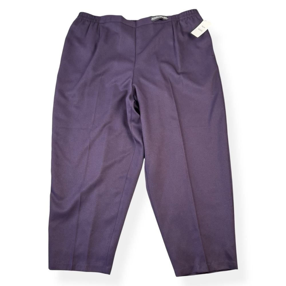 Koret Vintage Pants Womens Size 26W Purple High Waist Slacks Wool Crepe NWT